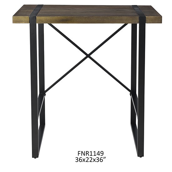 36X22X36"TH IRON/ MANGO WOOD STANDING DESK, 1PC 3A KD PK/5.46'