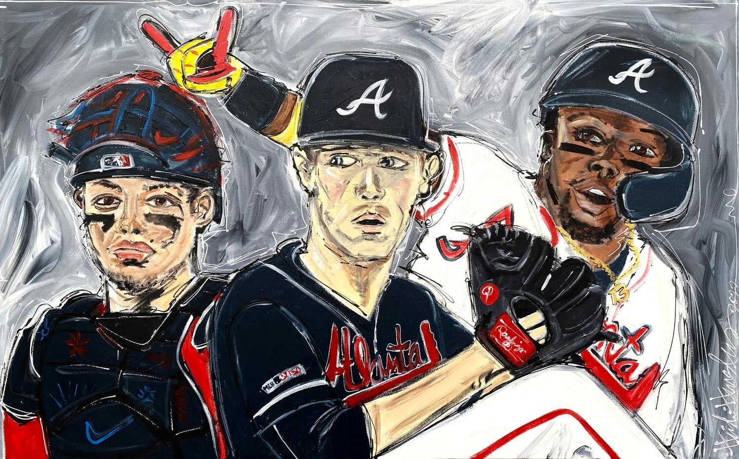 Braves and UGA National Champions Ornament — Heidi Hensley Art