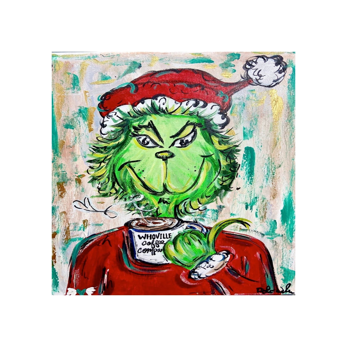 Creative Design Christmas The Grinch Santa Face Sculpted Coffee