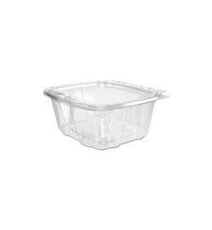 Dart CH12DEF 12 oz. Clear Rectangular Plastic Container with Lid