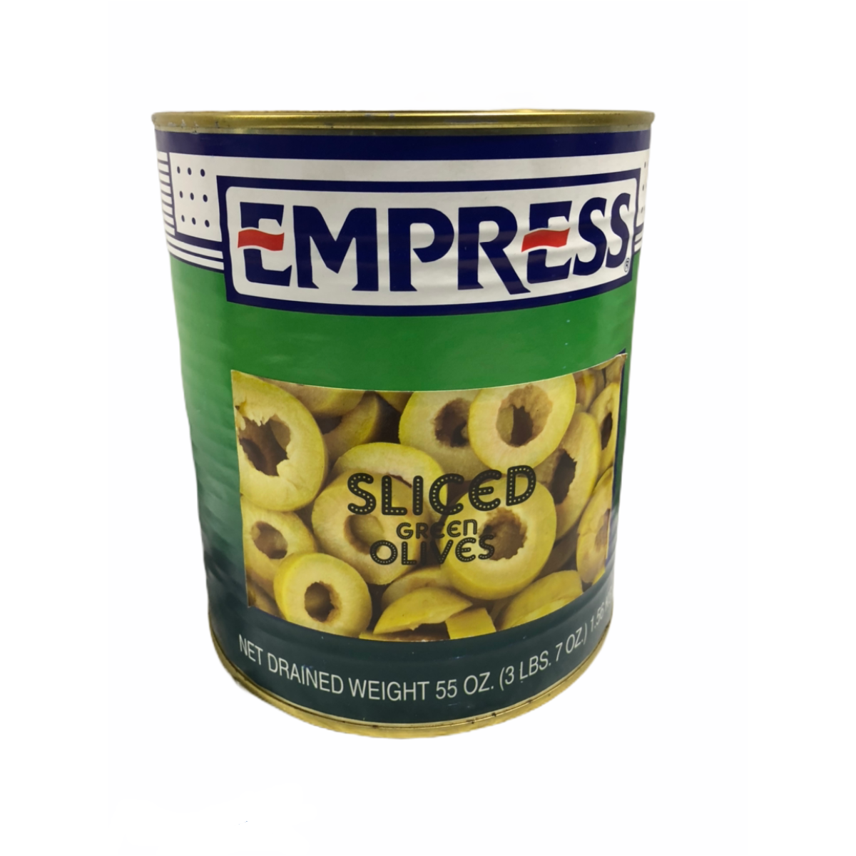 EMPRESS SLICED GREEN OLIVES WITH PEMINTO GAL