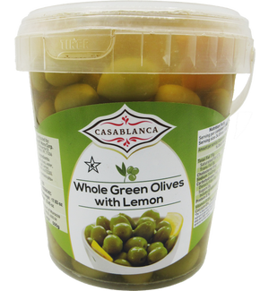 CASABLANCA WHOLE GREEN OLIVES WITH LEMON 500 G