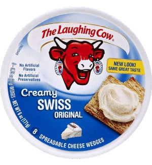 LAUGHING COW CHEESE WEDGE CREAMY SWISS 6OZ