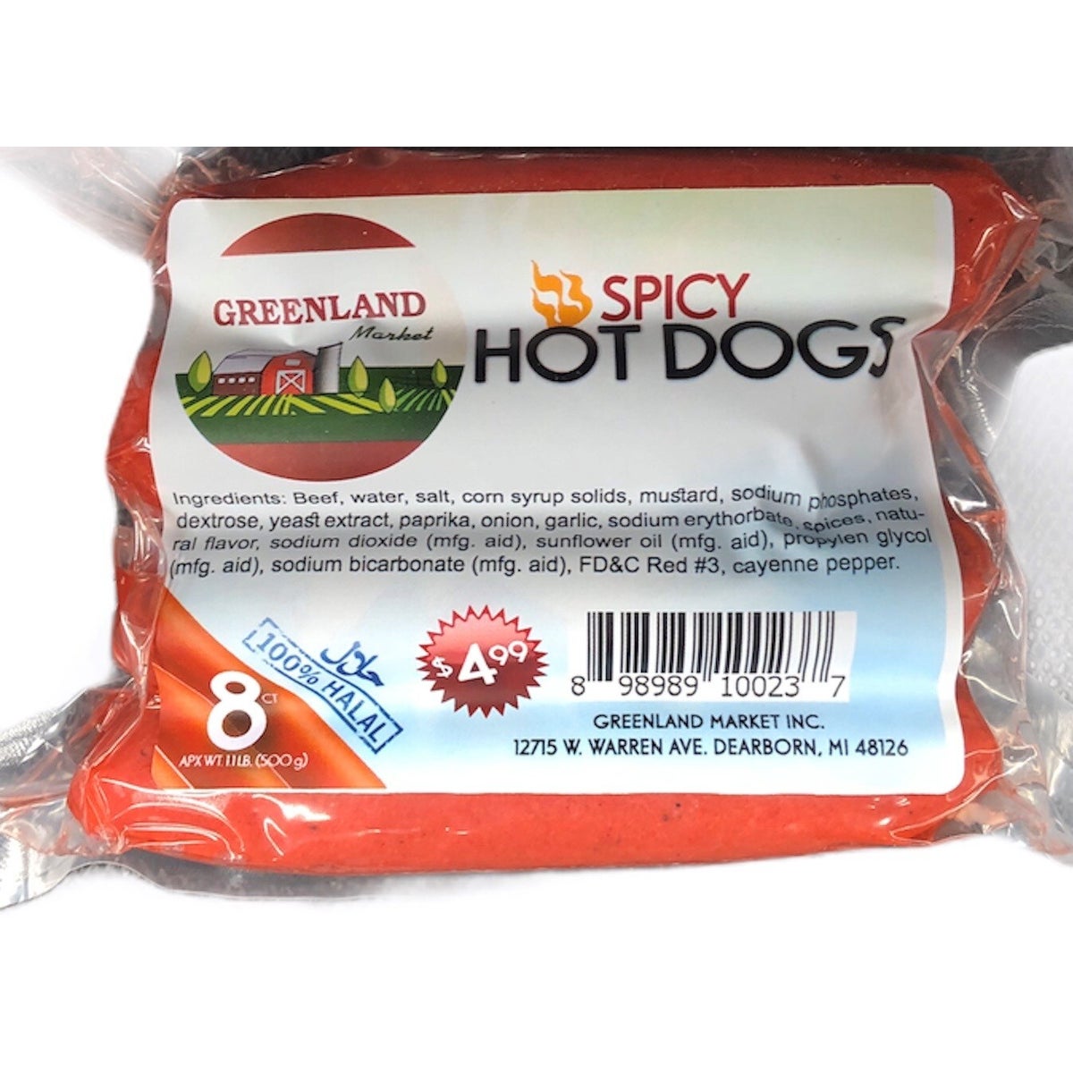 HALAL SPICY HOT DOGS (8 CT)