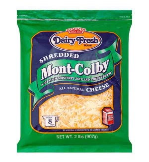 DAIRY FRESH SHRD MONT COLBY CHEESE 2 LB