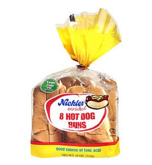 NICKLE'S SMALL HOT DOG BUNS 8CT