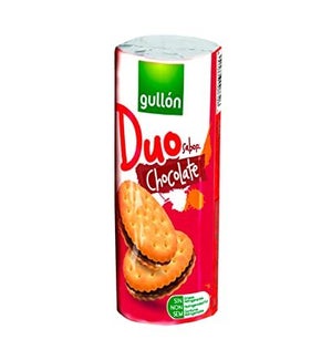 GULLON DUETO CHOCOLATE SANDWICH COOKIES 250G