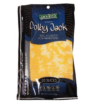 YODERS SLICED COLBY JACK CHEESE 6 OZ