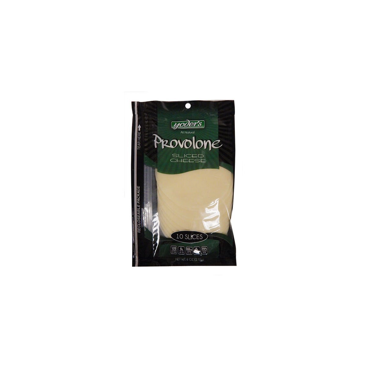 YODERS SLICED PROVOLONE CHEESE 6 OZ
