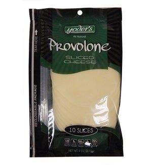 YODERS SLICED PROVOLONE CHEESE 6 OZ