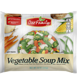 OUR FAMILY VEGETABLE SOUP MIX 12 OZ