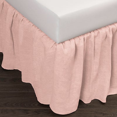 Pink bed cheap skirt queen