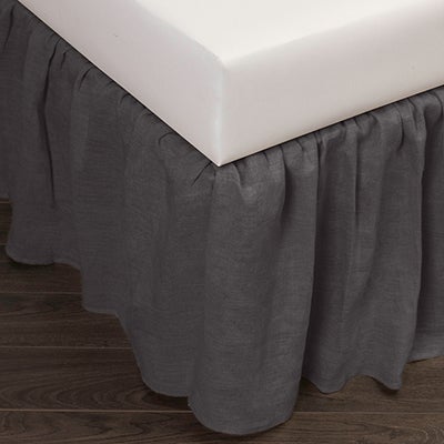 Gray bed skirt clearance queen