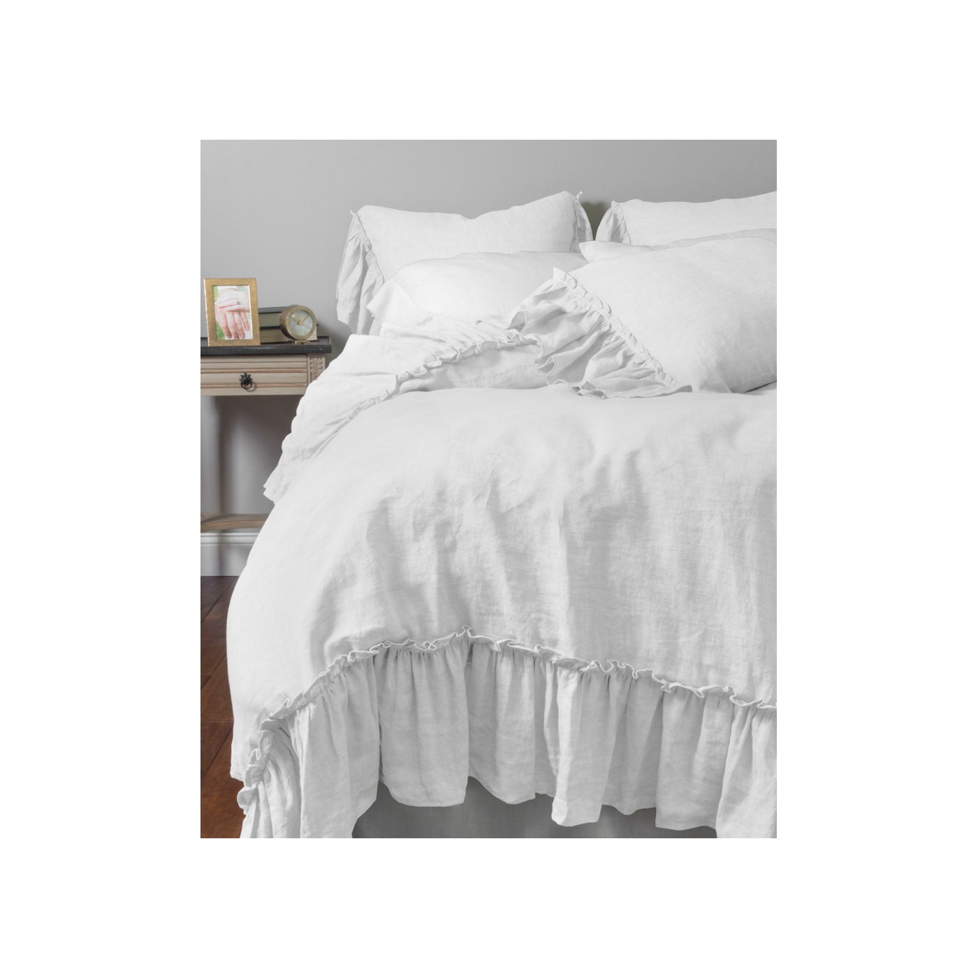 EVELINE LINEN IVORY CROCHET SHEET SET - AmityHome