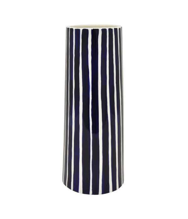 Blue Stripes Porcelain Vase