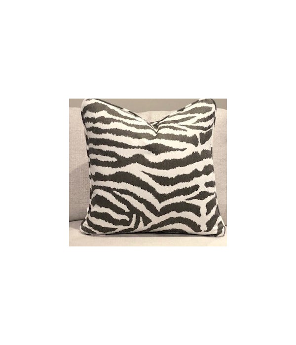 Large Throw Pillow, Zebra II Slate, Welt W426