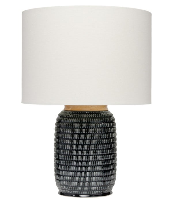 Graham Table Lamp in Dark Navy Ceramic