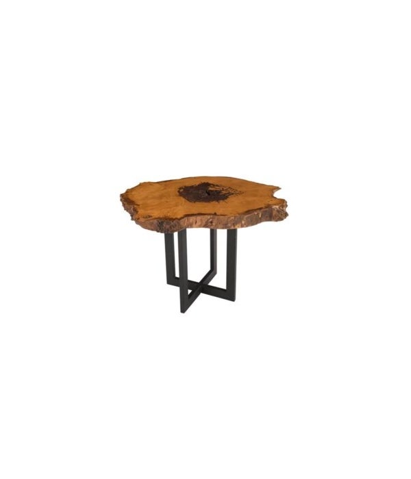 Burled Wood Side Table