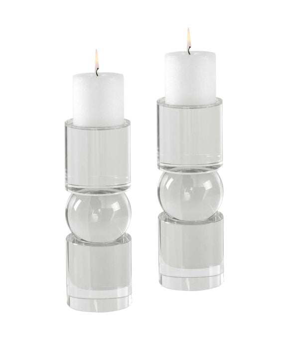 Luminous Candleholders, Set of 2