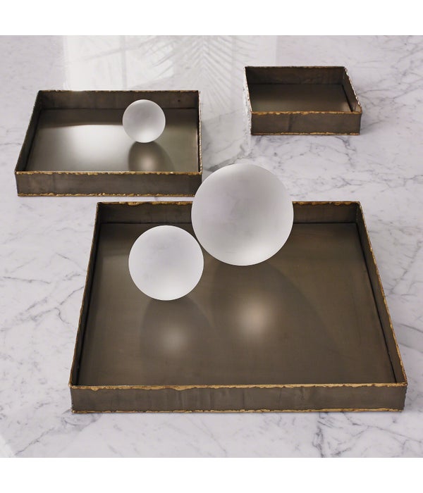 Laforge Tray, Braised Brass, Large