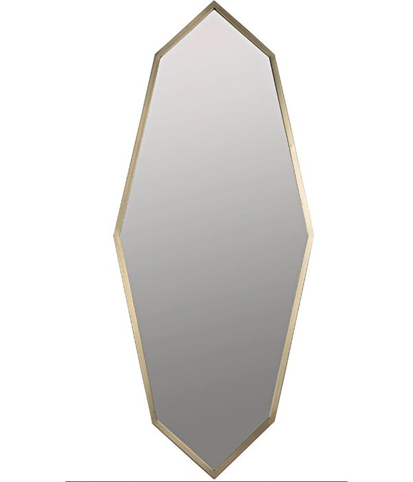 Parsifal Mirror, Metal with Brass Finish