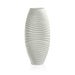 Toyoma Rippled White Stone Vase