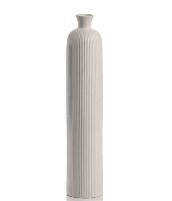 Kihoku Tall Ceramic Vase, White