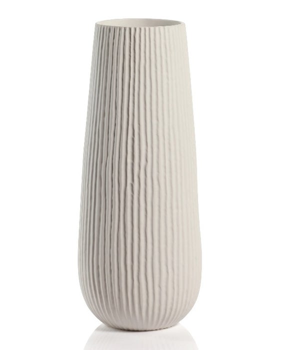 Kanie Tall Ceramic Vase, White