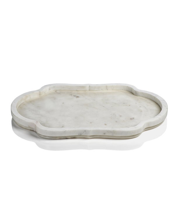 Pietre White Marble Tray, Large