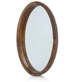Heritage Mango Wood Oval Mirror/Tray
