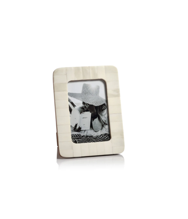 Côte d'Ivoire White Bone Inlay Frame with Rounded Corners