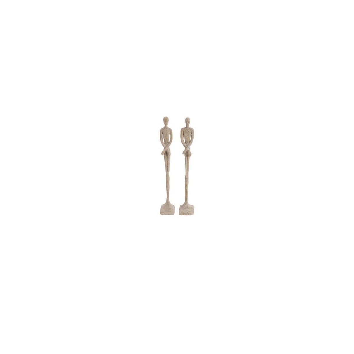 Skinny Male and Female Sculpture, Roman Stone, X-Small