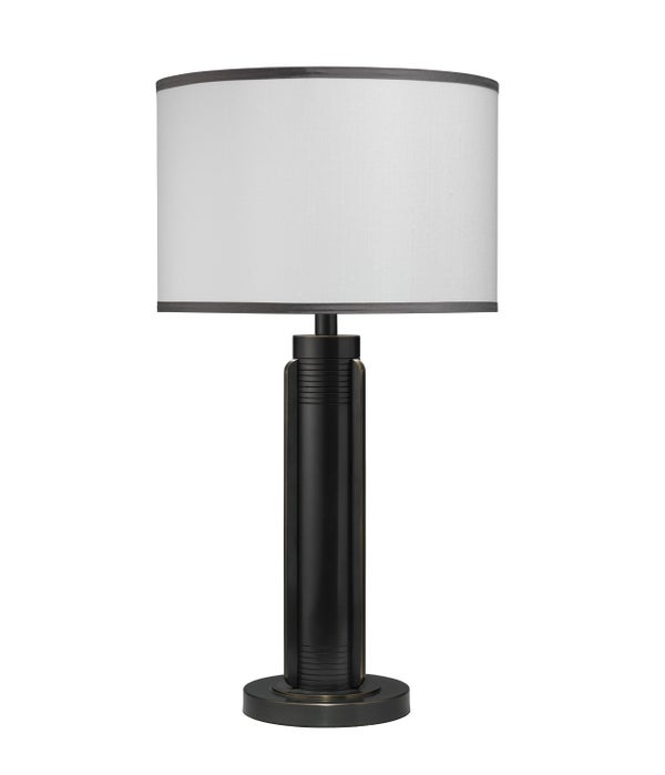 Belvedere Table Lamp, Oiled Bronze with Medium Drum Shade