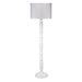 Longshan White Floor Lamp with Large Drum Shade