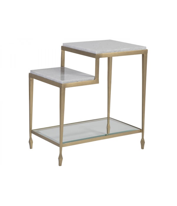 Sashay Gold Rect End Table