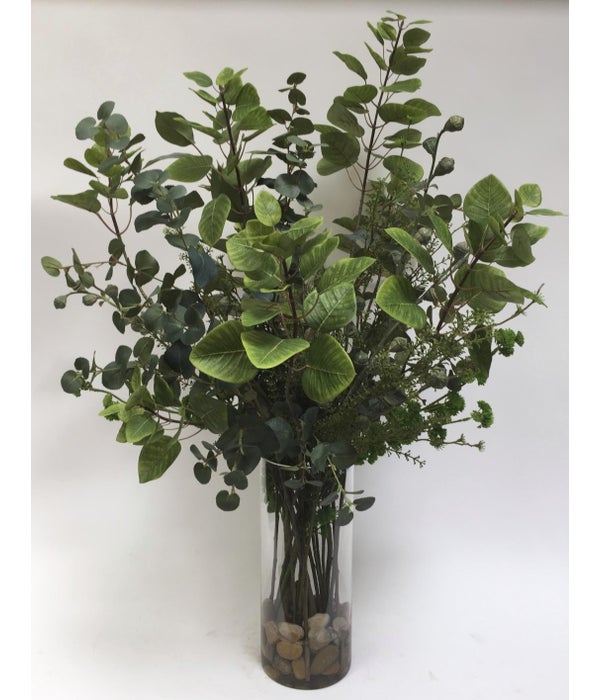 Greenery in Tall Glass