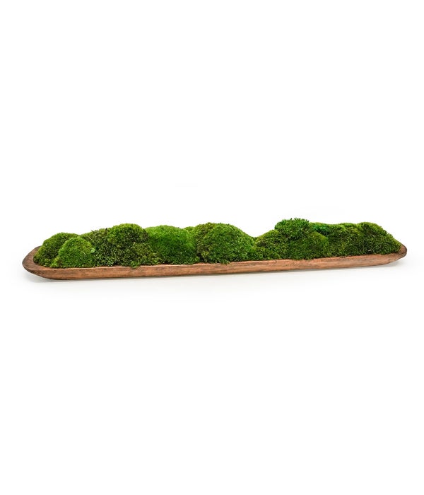 Baguette Wood Tray with Mood Moss