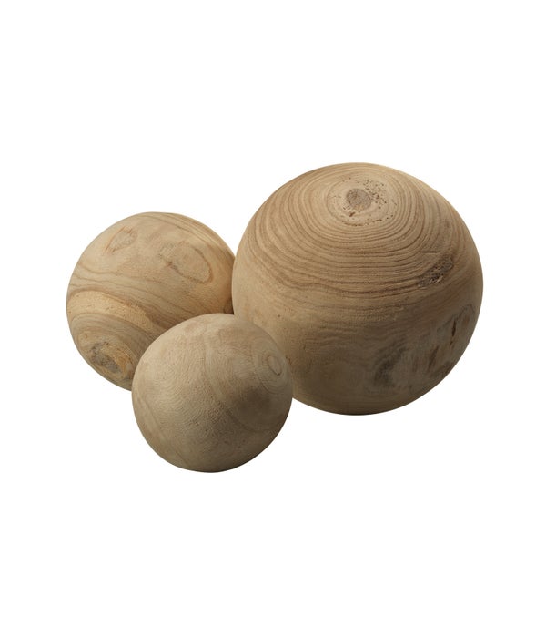 Malibu Wood Balls, Set of 3