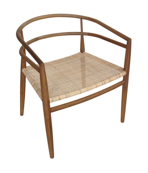Finley Chair with Rattan, Teak