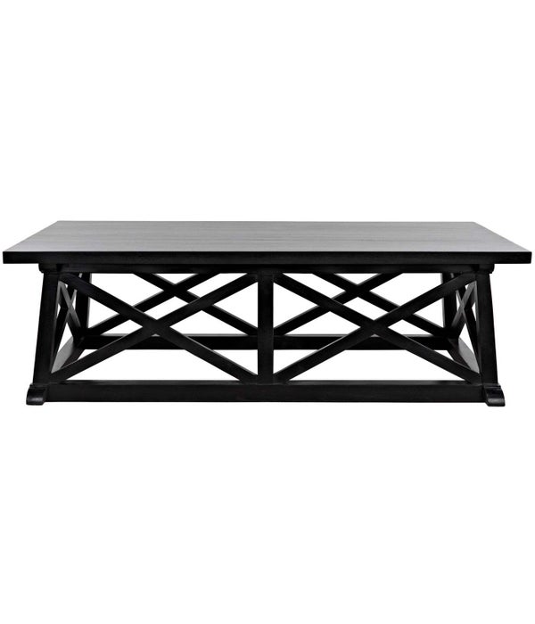 Sutton Coffee Table, Hand Rubbed Black