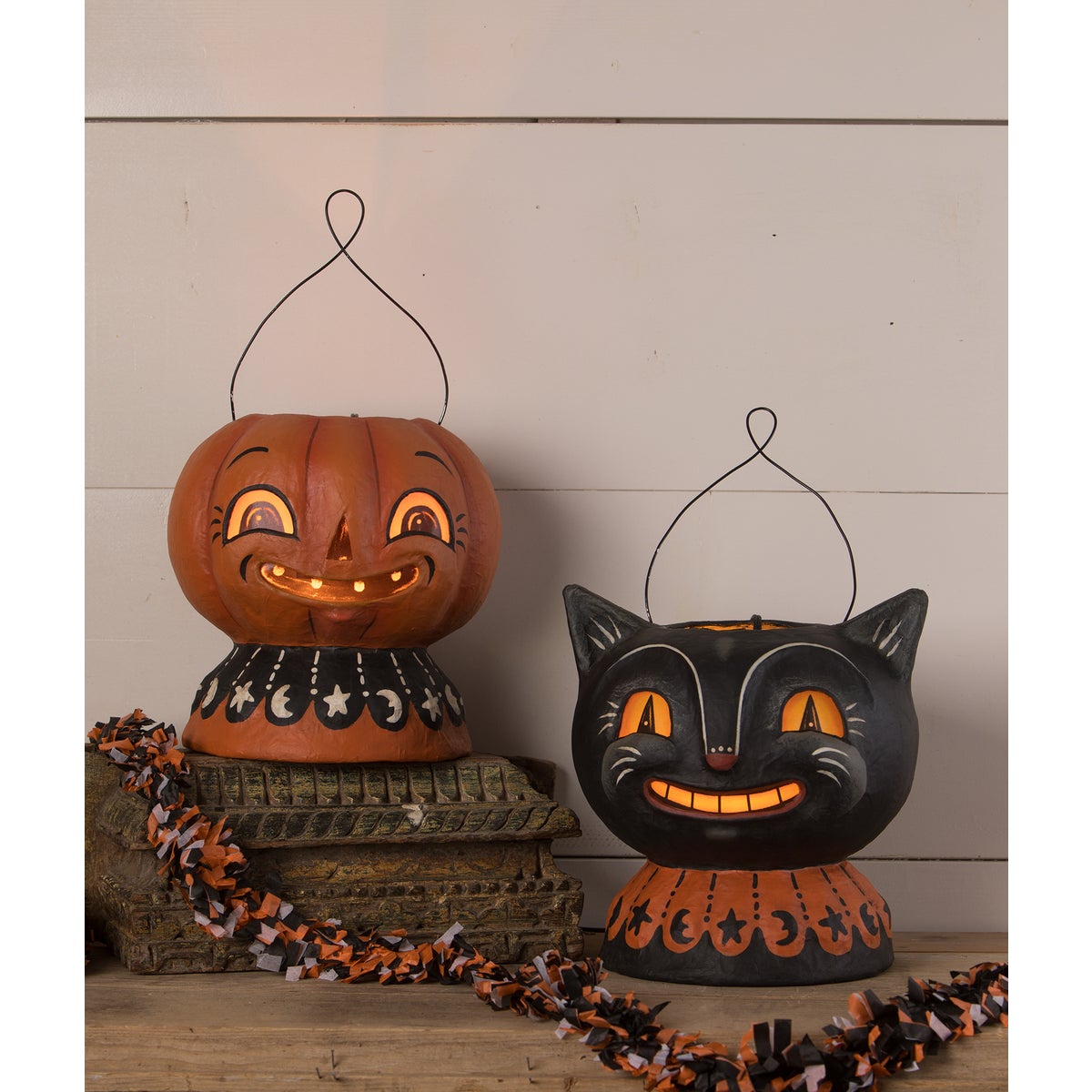 Magic Catty Jack Lantern Paper Mache