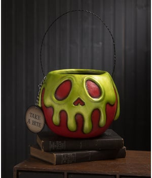 Large Red Apple With Green Poison Bucket