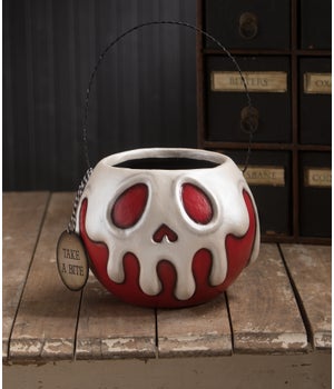 Large Red Apple With White Poison Bucket