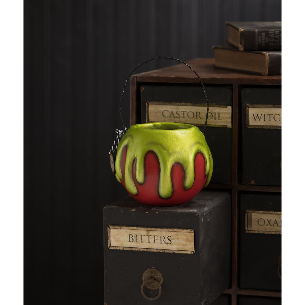 Small Red Apple With Green Poison Bucket