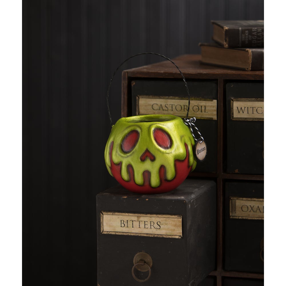 Small Red Apple With Green Poison Bucket