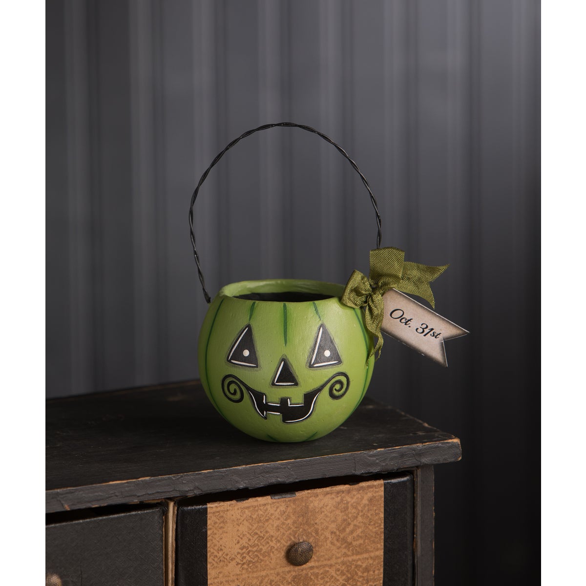 Small Green Pumpkin Bucket