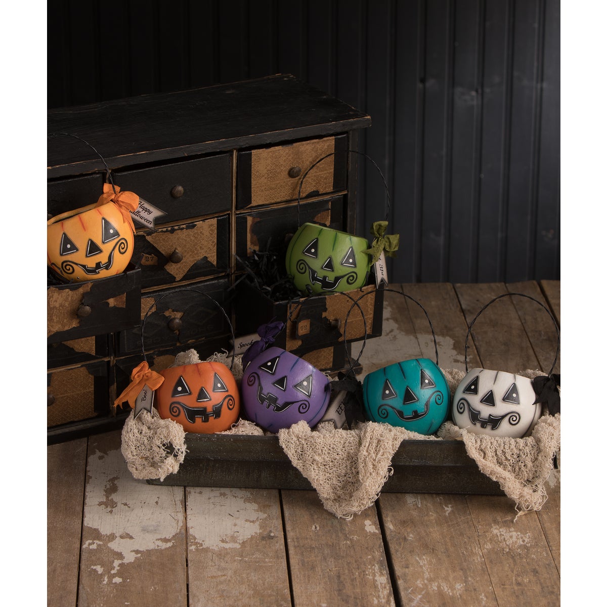 Small Blue Pumpkin Bucket