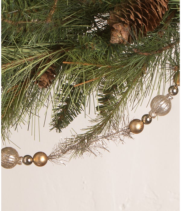 Silver and Gold Bead Garland