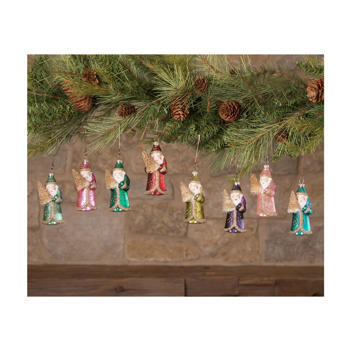 Jewel-Tide Santa Mini Ornament 8A