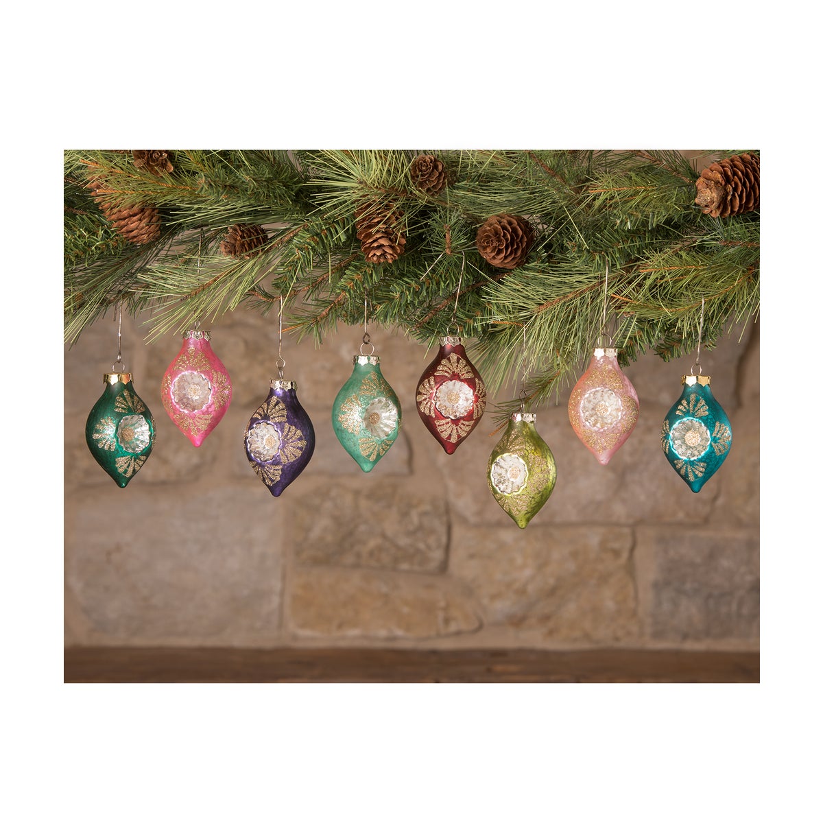 Jewel-Tide Onion Indent Ornament 8A